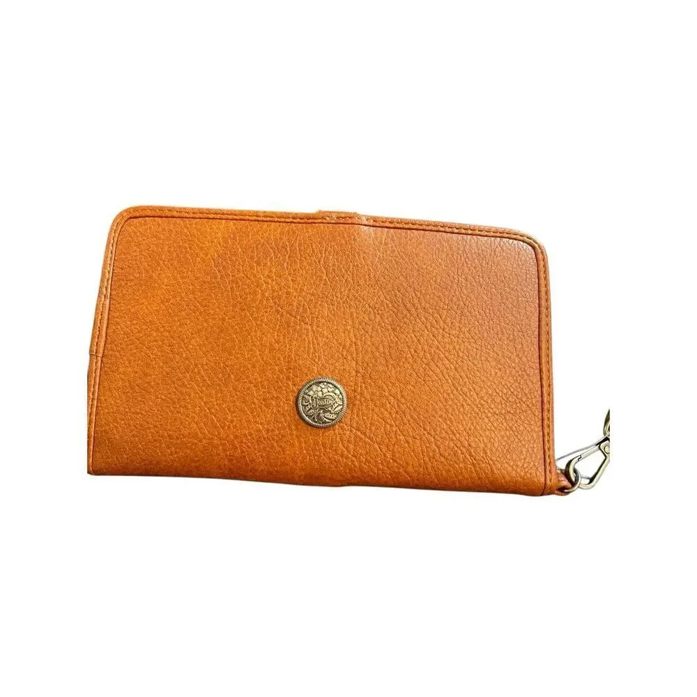 Justin Ladie’s Floral Embossed Faux Leather Clutch/Wristlet/Wallet